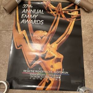 ABC Emmy Awards 37th Annual 1985 Official Poster 25.5x33.5‎ Rolled VG